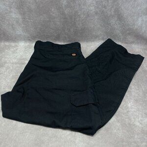 Red Kap Mens Work Pants Tag Size 38x30 Black Polyester Cotton Cargo Pockets